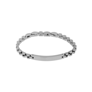 Men's Bracelet-Identity QD-BR248S Visetti Steel 316L- One Side